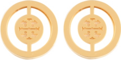 TORY BURCH Deco logo stud earrings
