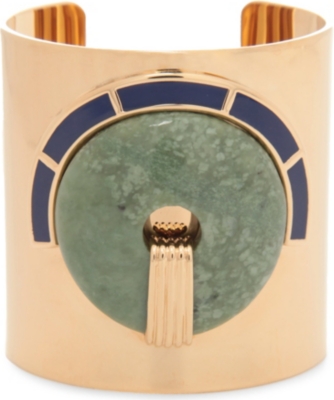 TORY BURCH Lilian 16ct gold-plated cuff
