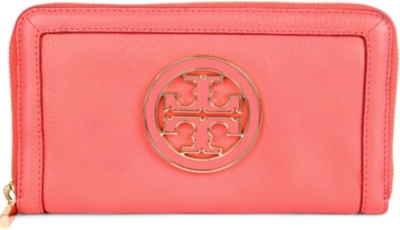 TORY BURCH Amanda pebbled leather wallet