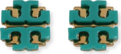 TORY BURCH Resin T logo stud earrings