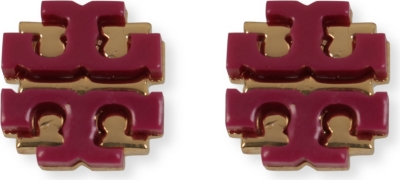 TORY BURCH Resin T logo stud earrings