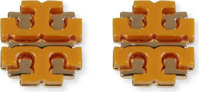 TORY BURCH Resin T logo stud earrings
