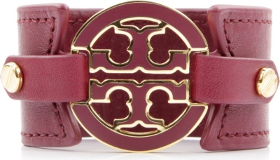 TORY BURCH Leather snap cuff bracelet