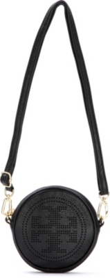 TORY BURCH Leather round across-body bag