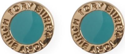 TORY BURCH Cole enamel stud earrings