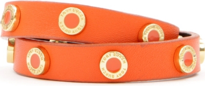 TORY BURCH Cole enamel double-wrap bracelet