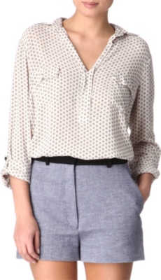 SPLENDID Printed semi-sheer shirt