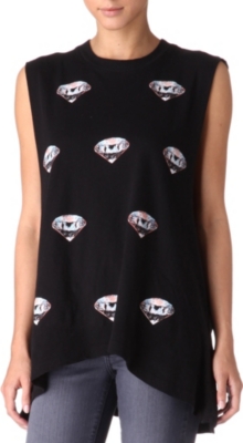 WILDFOX Diamond-print vest