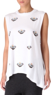 WILDFOX Diamond-print vest