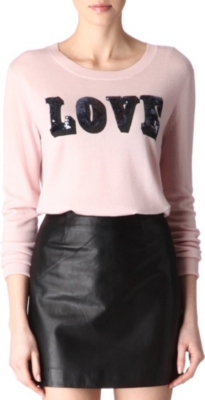 MARKUS LUPFER Sequinned Love jumper