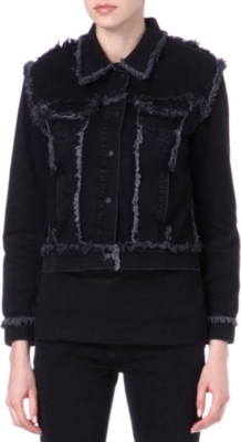CHRISTOPHER KANE Frayed denim jacket
