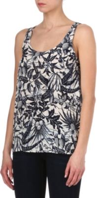 AMERICAN VINTAGE Lincoln printed silk top