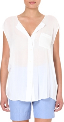 JAMES PERSE Sleeveless sheer blouse