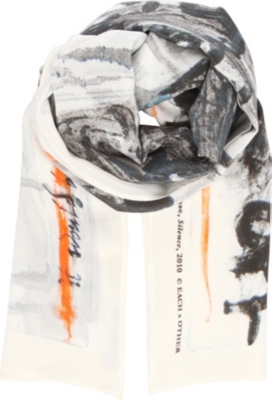 EACH X OTHER Printed silk scarf