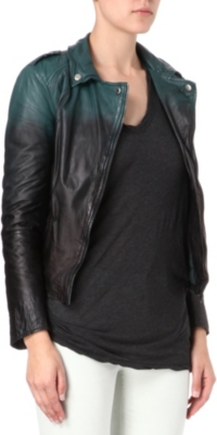 MUUBAA Salazar Ombré leather biker jacket