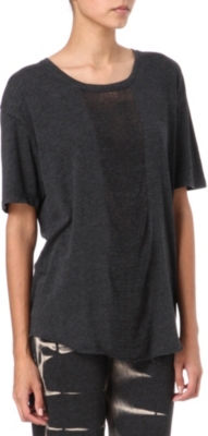 RAQUEL ALLEGRA Shredded panel t-shirt