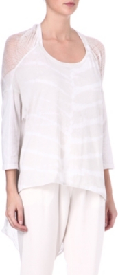 RAQUEL ALLEGRA Shredded-detail cocoon top