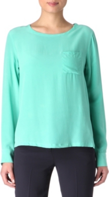 EQUIPMENT Liam pocket-detail long-sleeved top