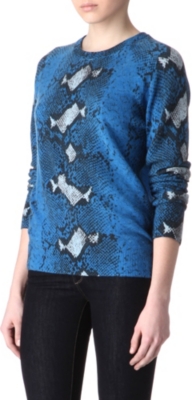 EQUIPMENT Snake-effect cashmere jumper