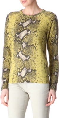 EQUIPMENT Snake-effect cashmere jumper