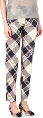DRIES VAN NOTEN Prima checked trousers