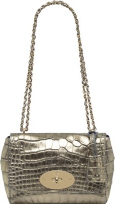 MULBERRY Lily metallic croc shoulder bag