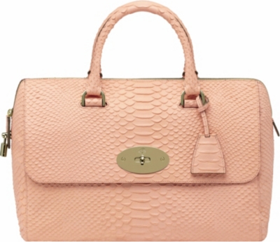 MULBERRY Del Rey silky snake-print bowling bag
