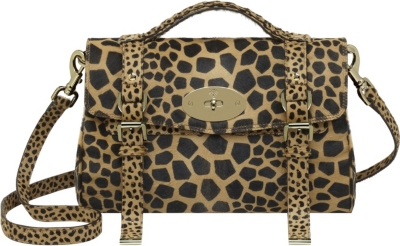 MULBERRY Alexa giraffe-print calf hair satchel
