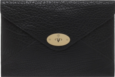 MULBERRY Willow oversized shrunken leather clutch