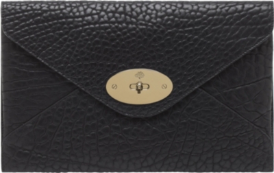 MULBERRY Willow shrunken leather clutch