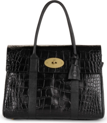 MULBERRY Bayswater mock-croc handbag (Black