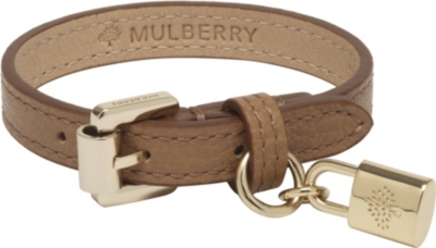 MULBERRY Padlock charm leather bracelet