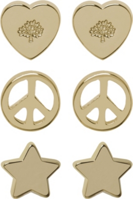 MULBERRY Love and peace stud earrings