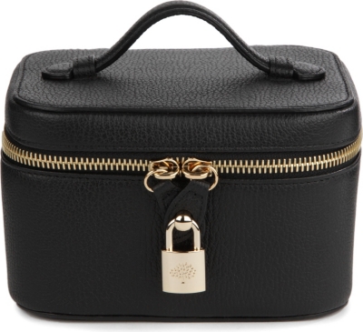 MULBERRY Grainy-print jewellery case