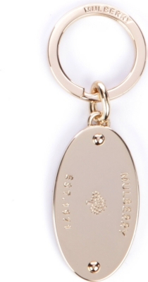 MULBERRY Oval plaque key ring