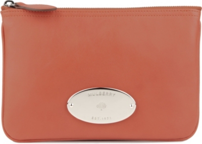 MULBERRY Nappa leather zipped pouch