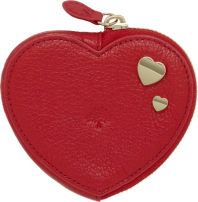 MULBERRY Valentines heart leather coin purse