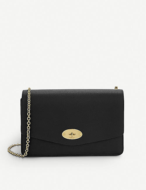MULBERRY: Darley small grained-leather clutch bag
