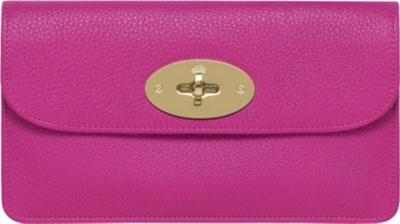 MULBERRY Long Locked glossy leather purse