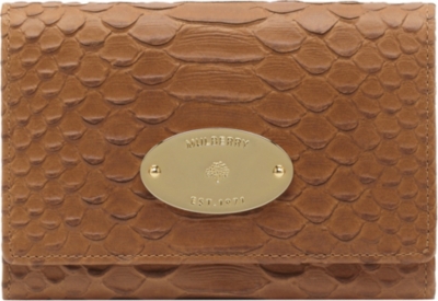 MULBERRY French silky snake-print purse