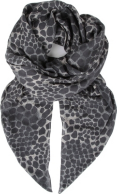 MULBERRY Giraffe print bamboo-blend scarf