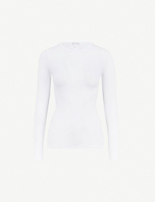 HANRO: Soft Touch long-sleeved stretch-jersey top