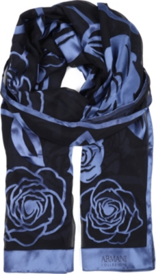 ARMANI COLLEZIONI Devore silk-blend scarf