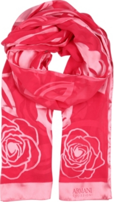 ARMANI COLLEZIONI Devore silk-blend scarf