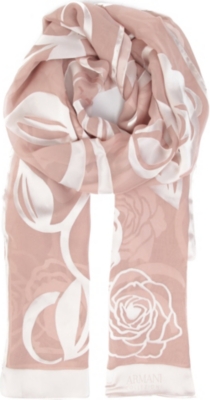 ARMANI COLLEZIONI Devore silk-blend scarf