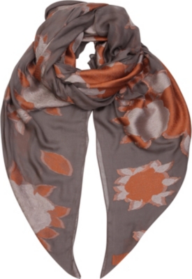 ARMANI COLLEZIONI Floral modal-blend scarf