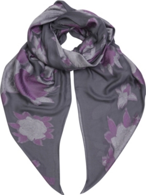 ARMANI COLLEZIONI Floral modal-blend scarf
