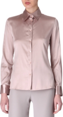 ARMANI COLLEZIONI Silk-satin shirt