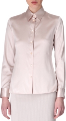 ARMANI COLLEZIONI Silk-satin shirt