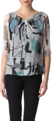 ARMANI COLLEZIONI Knot-front top